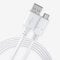 pluX 3M USB C Power Extension Cable for Home Security Cameras or Devices with USB C Port, USB A to USB C Durable Charging and Data Sync Cord-White