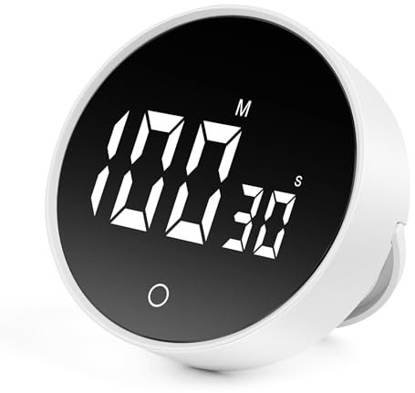 KEWUZY Digitaler Küchentimer, Magnetischer Eieruhr Timer, 199-Minuten Countdown Timer mit 3 Lautstärkestufen, Kurzzeitwecker, Große LED Bildschirm, für Heim Fitness Klassenzimmer