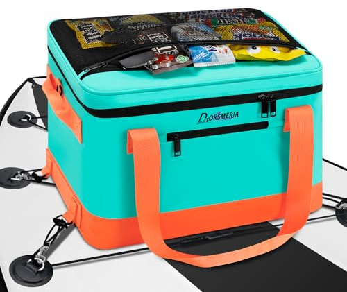 Tabla de pádel impermeable y súper capacidad con correa de hombro y 6 clips de cuerda elástica, bolsa para accesorios de tabla de stand up paddle y kayak (verde)