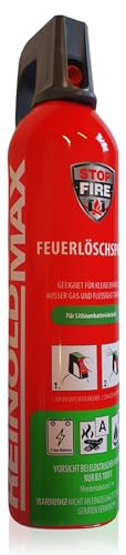 XENOTEC Premium Feuerlöschspray - Spezielles Löschspray für Lithium Batterien & Akkus sowie Brandklassen A & F - 1x 750ml - Stopfire - Autofeuerlöscher - REINOLDMAX - Wiederverwendbar