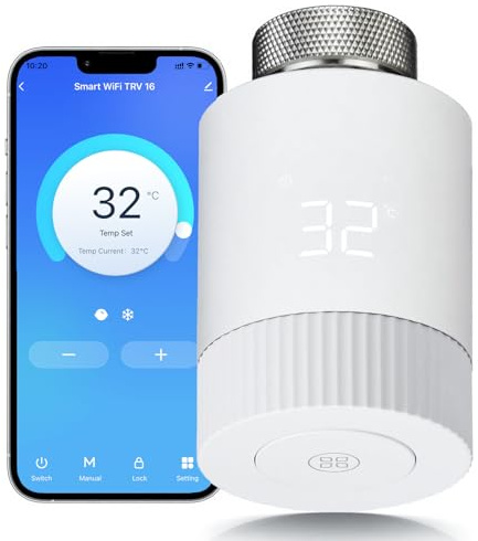 Smart Home Heizkörperthermostat WLAN Alexa Heizungsthermostat Heizkörper | Programmierbarem Thermostatkopf WiFi Thermostatisches Heizkörperventil Heizungsregler,Steuerung per Alexa/Google Home/Tuya
