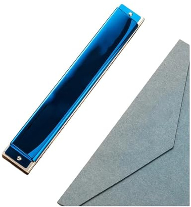 Mundharmonika Anfänger Mundharmonika 24 Löcher Polyphon C-Tonart Anfänger Erwachsene Einstiegsniveau Akzent Professionelles Leistungsniveau(Accent C black)