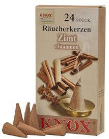 Rudolphs Schatzkiste Zubehör Knox Räucherkerzen Zimt (24) NEU Erzgebirge Räucherkegel