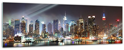 Bilderdepot24 Glasbild - New York IV - 120 x 40 cm - Deko Glas - Wandbild aus Glas - Bild auf Glas - moderne Glasbilder - Glasfoto - Echtglas - kein Acryl - Handmade