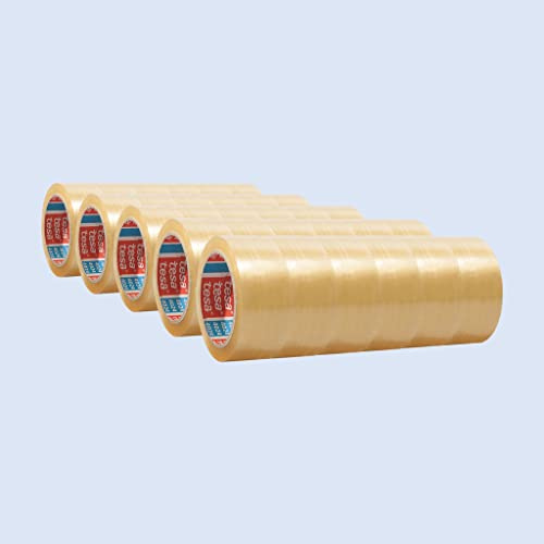 tesa tesapack Ultra Strong - PVC-Klebebänder für festes Verpacken und sicheres Bündeln - Transparent - 66 m x 50 mm (1 Rolle, Transparent, 66 m x 50 mm | 30 Stück)