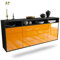 Dekati Sideboard Bellevue hängend (180x77x35cm) Korpus anthrazit matt - Front Hochglanz Orange - Push to Open - Leichtlaufschienen