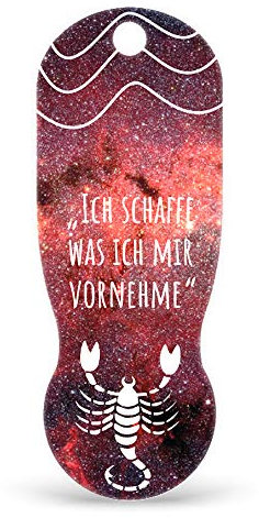 TRIGGI® der Einkaufswagenlöser – Einkaufswagenchip abziehbar, Sternzeichen Skorpion als Schlüsselanhänger