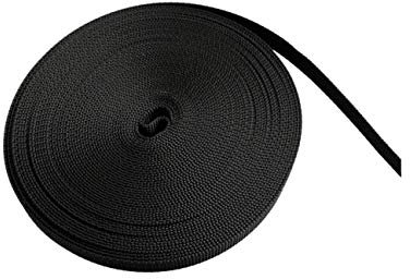 On1shelf Fettuccia larga 10 mm in nylon resistente in polipropilene nero - 10 m (10 mm)