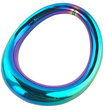QgLust Bogen Penis Ring Oben Cockringe Für Männer Cook Ringe Sex For Men Metall Herren Edelstahl Stretcher Gewicht Ring(45 mm x 38 mm)