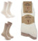 MOUNTREX Alpaka Socken, Wollsocken für Damen, Herren - Wintersocken, Warme Haussocken, Thermosocken - Kuschelsocken - 2 Paar, Ecru/Beige (Dick Thermo), 35-38