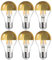 NCC-Licht 6 x LED Filament Leuchtmittel Birnenform 4W = 40W E27 Kopfspiegel Gold warmweiß 2700K