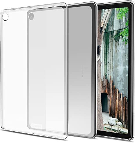 easyBee Funda para Lenovo Tab M10 (3ra Generación) de 10,1-Pulgadas TB328 2022, Carcasa Protector Trasera de Silicona Ultrafina Antigolpes, Case Tablet Eescarchada - Semitransparente
