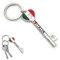 Powersell Llavero de bolsillo con anillo porta llaves bandera nacional italiana italiana de metal, accesorio para hombre y mujer, idea de regalo (llave A)