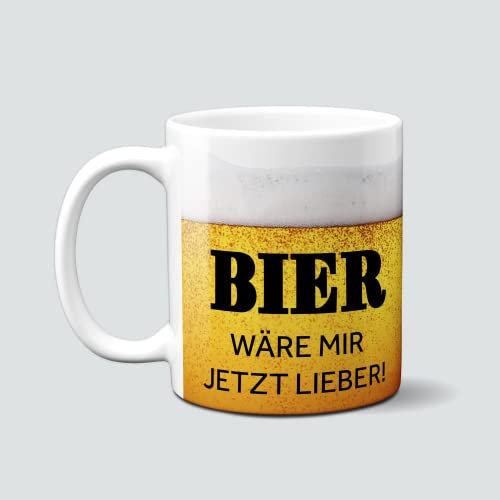 online-hut - Tasse - Kaffeebecher - Lieblingstasse - Männer- Bier - wäre mir jetzt Lieber - LT-79
