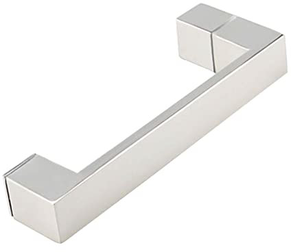 LEGZIT Shower Glass Door Handle for Bathroom,Full Polished Stainless Steel Finish Push and Pull Glass Door Handles Knobs Hole Center Spacing 200Mm/200Mm