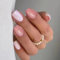 24Pcs Short Square False Nails French Tips Press on Nails Pink Glitter Glossy Fake Nails with Elegant Designs Reusable Artificial Stick on Nails for Women Girls Nail Art Accessories