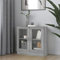 vidaXL Armoire à Vitrine Armoire de Rangement Bibliothèque Meuble de Rangement Intérieur Sonoma Gris 82,5x30,5x80 cm Bois d'Ingénierie
