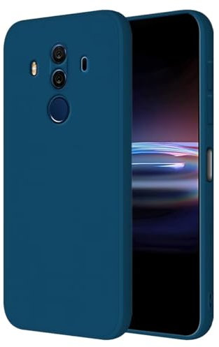 HONLEN Coque pour Huawei Mate10 Pro Protection Étui, (6 inches) Liquide TPU Silicone Case Anti Rayures Ultra Mince Souple Cover en Silicone Bleu Saphir