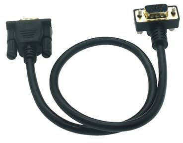 UNbit 10M 5M 0.5M Monitor VGA de 90 ° Ángulo Recto hacia Arriba y hacia Abajo Cable Adaptador Macho a Macho Recto Compatible con proyector Monitor de computadora HDT Cables (Color : Down Angled, Siz