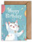 WBdesignz Anime Geburtstag Karte mit Umschlag - Süße Geburtstagskarte “Happy Birthday” Festliche Glückwunschkarte Niedliche Neko Geschenkkarte zum Geburtstag Happy Birthday Karte (DIN A6)