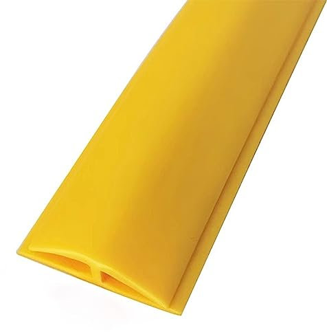 SFQEVHRZ Fußbodenschwelle Transition Strip， PVC-Bodenspaltabdeckung, schneidbare Teppichkantenleiste, Fugenverbindungsleiste for Laminatböden/Holzböden, 1 m lang(Giallo)