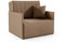 LIKMA Braun Kord 1 Sitzer Sofa mit Schlaffunktion Olita 87 cm Schlafcouch mit Kissen Komplett Montiert - Easy Clean Moderne Wohnzimmer Couch - Sofa mit Bettfunktion - Schlafsofa Stoff: Anafi 6