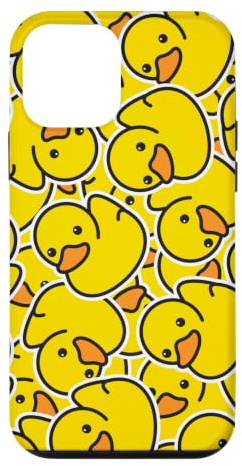 Hülle für iPhone 12 mini Lustiges Entenmuster | niedliches gelbes Gummi-Enten-Design