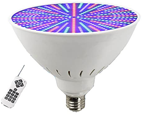 LGJEGD Ampoule LED for Piscine 12 V 45 W Lumière sous-Marine avec contrôle Source Lumineuse Remplacement IP68 Ampoule Par38 colorée étanche