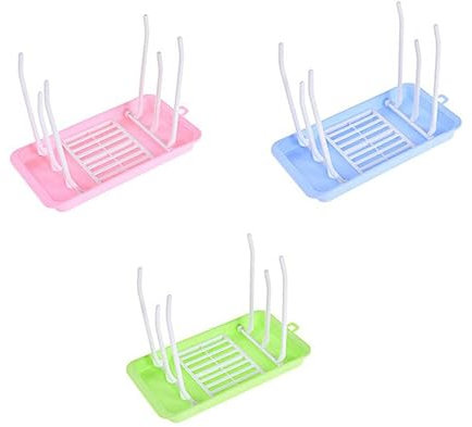 RORPOIR Foldable Drying Rack Pink, Dish Dryer Nipples, Compact Countertop Organizer for Supplies