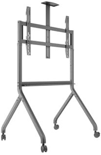 Multibrackets Collaboration 86 Floorstand TV Móvil para Pantallas 55-86” Soporte Profesional con Ruedas Bloqueables, Estante Cámara y Gestión Cables Negro