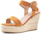 Hitmars Womens Sandals Ladies Wedge Sandals Platform Wide Fit Open Toe Espadrilles Buckle Ankle Strap High Heels Summer Shoes Brown Size 4