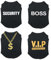 4-Teilige Hundehemden Kleidung 4pcs T-Shirt für Kleinen Hund Atmungsaktive Sicherheit VIP Boss Gold Halskette Hemden Kühle Sommer Baumwolle Weste Welpen Mittlere Katze