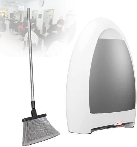 Hair Salon Vacuum Cleaner, 1000W Touchless Hair Vacuum Cleaner with 3.6L Dust Box, Automatic Sensors Home Electronic Waste bin for Salon, Pet Hair,White