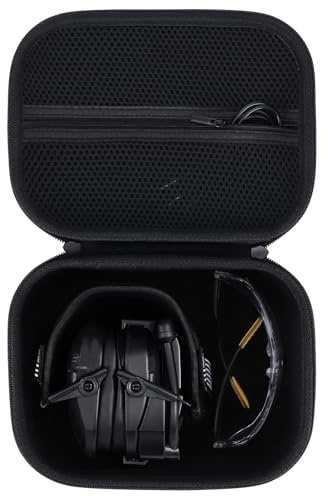 Lebakort Hart Schutz Hülle Etui für Walker's Unisex GWP-RSEM-FDE Ohrschutz | Tragetasche für Walker's Unisex GWP-RSEM-FDE Ohrschutz/Walker`s - Razor Gehörschutz/Walkie Talkie, Harte Schale