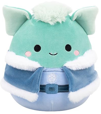 Squishmallows Original 7.5-Inch Troye the Teal Troll in Winter Outfit Holiday Plush | Collectable Cute Plush Toy, Cuddly Toys for Children, Soft Toys, Cute Teddies Suitable for Girls and Boys Ages 3+