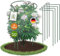 TTL GARDEN Strauchstützen 70cm x 40cm 4er Set - Pflanzenstütze Stahl rostfrei Kunststoff beschichtet - Pflanzenhalter Staudenhalter Blumenhalter Hortensie Rose Pfingstrose Ø 5,5mm grün