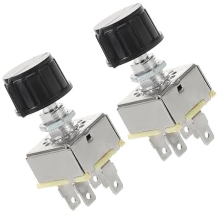 Veemoon 2stücke Gebläseschalter Für Klimaanlagengebläse Wahlschalter Metall-gebläseschalter Universeller Steuerschalter Für Auto-klimaanlage Ersatz-schalter Für Klimaschalter