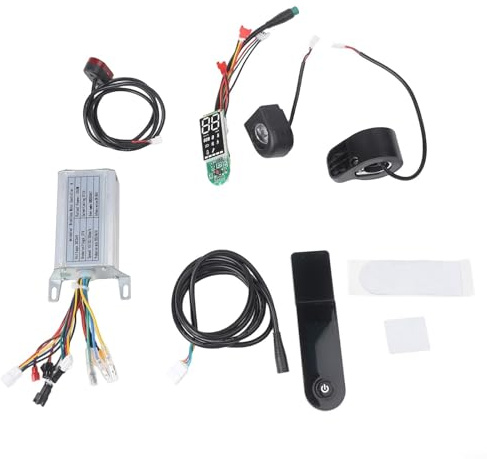 BlissfulAbode 36V 350W Electric Scooter Control System With LCD Dashboard Display Accelerator Headlight Tail Light Brake Energy Recovery Circuit Board Controller Set For E-Scooter Replacement Parts