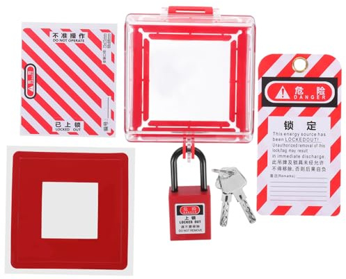 BAZEITFLOW Switch Lock Cover Wall Switch Guard Lock Keys Anti-Tamper Button Protector for Home Safety