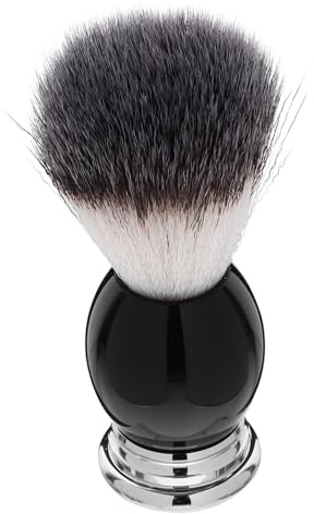 MOTHNUR Barbierbürste für Herren Ergonomisch Resin Nylon Griff Weiche Borsten Präzise Rasur Bartpflege Tiefe Porenreinigung für Salon und Zuhause