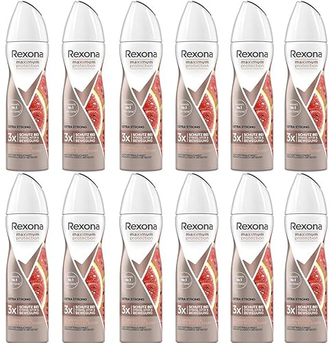 12x Rexona Maximum Protection Anti-Transpirant Spray Watermelon & Cactus Water Scent,3 fach Schutz 48 Stunden Schutz gegen starkes Schwitzen und Körpergeruch 150ml (12er Pack)