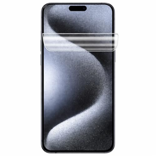 Lyepetik [2 Pack] Hydrogel Soft TPU Screen Protector for iPhone 15 Pro 5G | Full Coverage Upgraded High Sensitive Ultra Thin & Flexible TPU Film, Anti-Scratch, Self-Healing, Case-Friendly