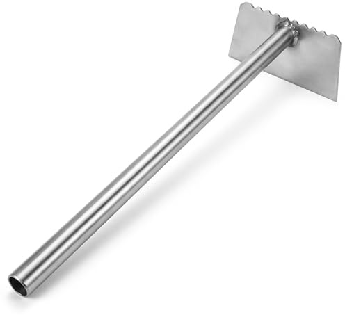 Ash Rake, Charcoal Rake - Metal Fireplace for Efficient Grill & Fire Pit Cleaning, High-Temperature Resistant Fire Tool