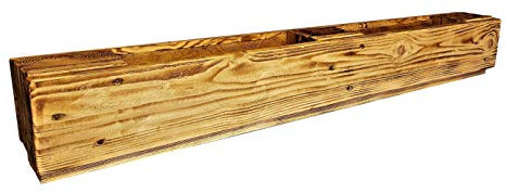daves redesign Wandregal aus Palettenholz geflammt Holzregal Vintage Ablage Shabby Hängeregal Flaschenregal Gewürzregal Küchenregal Palettenmöbel