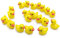 Armena Mini Tierfiguren 20 Enten Garten Ornamente 1.2x1.75cm, Gelb