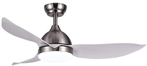 Sulion 075079 Ventilateur de plafond de Bombay avec 4 pales rétractables et 1 lampe à led de 36W, 3 vitesses, blanc