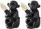 MiniSun | Modern Matt Black Painted Baby Monkey Design Table Lamps | Table Lamps, Home Décor & Improvement Essential | Set of 2