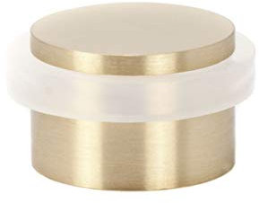 EVI Herrajes | Fermaporta Adesivo | 20 x 28 mm | Gomma Bianca di Silicone Naturale | Ottone Finitura Opaca | Fissaggio Semplice | 100% funzionale | Mod. I-103/28