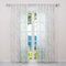 ESLIR Gardinen mit Schlaufen Vorhänge Fensterschal Transparent Schlaufenschal mit Zweige Muster Voile Weiß-Sand BxH BxH 140x245cm1 Stück