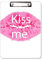 Pink Lip Kiss Me Valentinstag Klemmbrett Ordner Schreibblock Trägerplatte A4